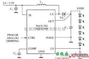 LED电路中的MAX1561／MAX1599驱动白光LED电路图