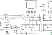 数字电路中的两位数显秒计时器电路图