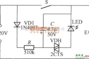 灯光控制中的闪烁发光指示的电灯开关电路