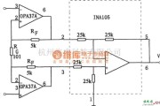 运算放大电路中的OPA37构成的低噪声仪用放大器电路图