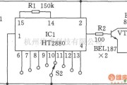 多谐振荡产生中的由HT2880构成的多种声效发生器