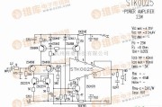 集成音频放大中的STK0025 音响IC电路图