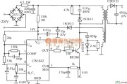 开关稳压电源中的由CWl842外接双极型功率管的单端反激变换器电路