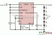 电源电路中的LTM8042驱动白光LED升压电路