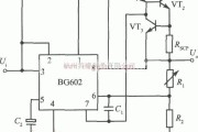 电源电路中的利用复合晶体管扩流的BG602集成稳压器电路