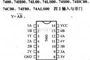 数字电路中的74系列数字电路7400.74H00等四2输入与非门