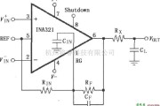 仪表放大器中的采用反馈电容改进动态特性的INA321／322放大电路