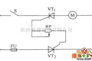 电源电路中的用两只普通晶闸管组装的无级调压电路图