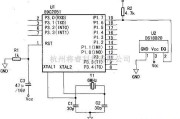 接口电路中的DS18B20和51单片机AT89C2051的接口电路图