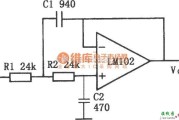 滤波器中的有源低通滤波器(LM102)电路图