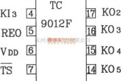 红外线热释遥控中的TC9012F构成的典型红外发射应用电路图