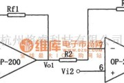 运算放大电路中的OP200构成的高输入阻抗同相差动放大电路图