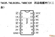 数字电路中的74系列数字电路74125.74LS125A等四总线缓冲门(三态)