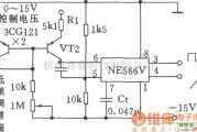 压控信号产生器中的宽范围可控的压控振荡器(NE566V)电路图