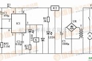 定时控制中的利用时基集成电路NE555构成的循环定时控制器电路图