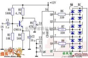 灯光控制中的简易音频指示器电路图