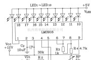 LED电路中的M3916构成VU计电路