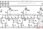 简单555电路制作流水式彩灯电路