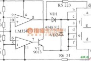 LED电路中的通过电阻Rl～R4设置不同的高、低电子检测阈值的电平检测电路图