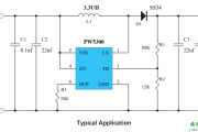 3.7V升压5V1A电路图