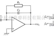 滤波器中的运放器构成的带通滤波器图