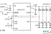 LED电路中的一款MAX1913驱动白光LED电路图