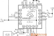 转速、角速度、加速度传感器中的由单片偏航角速度陀螺仪ADXRS300构成的角速度测量仪的电路图