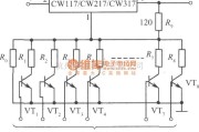 电源电路中的CW117／CW217／CW317构成数字控制的可调集成稳压电源电路图