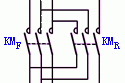 双接触器控制电动机正反转的原画图