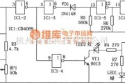 专用测量/显示电路中的感应式测电笔(CD4069)电路图