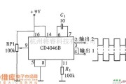 函数信号产生器中的用CD4046产生相位相反的对称方波电路图