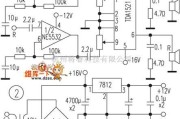 逆变电源中的自制小型功放及音箱电路图