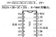 数字电路中的74系列数字电路7423.可扩展双4输入或非门（带选通端）