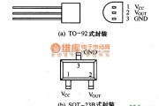 温度传感电路中的TCO2,TCO3型温度传感器的封装形式电路图