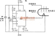 专用测量/显示电路中的555构成的经济型荧光显示电路图