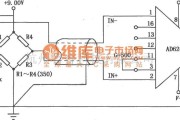 运算放大电路中的AD624组成的高精度压力放大电路图