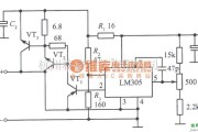 稳压电源中的LM305构成的12V、10A稳压电源电路图