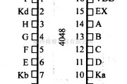 数字电路中的4000系列数字电路,4048,8位输入多功能门(三态,可扩展)