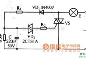 灯光控制中的光控闪烁警示灯电路图