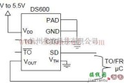 基础电路中的DS600设计的MAXIM温度传感器电路原理图