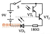 光敏二极管、三极管电路中的红外检测器电路图