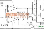 LED电路中的使用电压比较器LM324组成的电平测试电路图