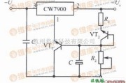 稳压电源中的由CW7900构成的具有温度补偿的可调输出集成稳压电源电路图