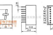 LED电路中的LED+/-符号显示组件外形电路图