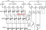 专用测量/显示电路中的由CD4017组成的多路显示器电路图