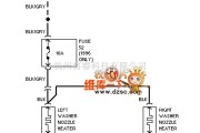 大众（一汽）中的96大众捷达风玻清洗器加热电路图