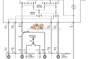 奥迪中的奥迪A4-96电动后视镜电路图