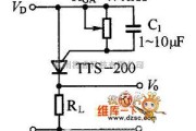 温度传感电路中的TTS-200系列温控晶体闸管电路图