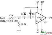 仪表放大器中的宽输入电压范围放大器电路图