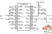 仪器仪表中的由AD8362构成真有效值电平测量仪的电路图